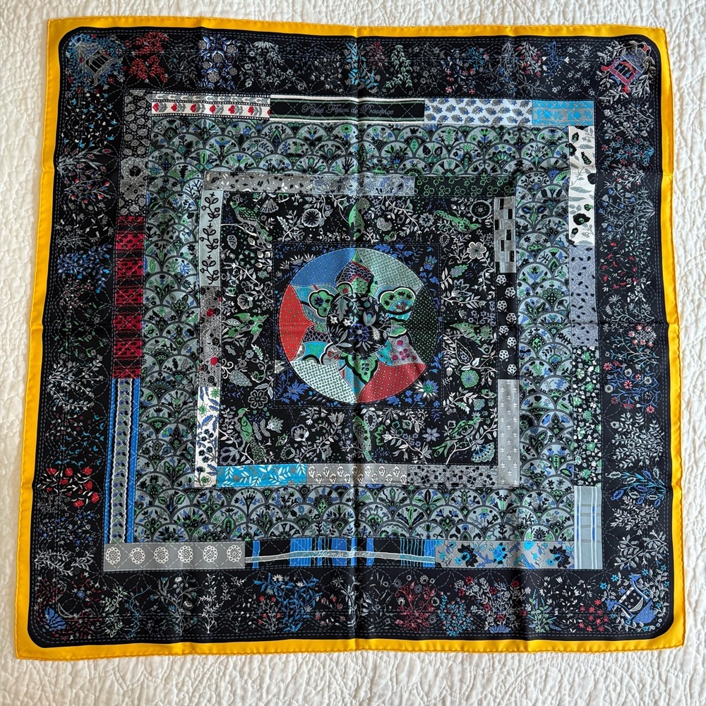 Hermès Pique Fleuri de Provence Silk Scarf 90cm Christine Henry Rare - Picture 6 of 8